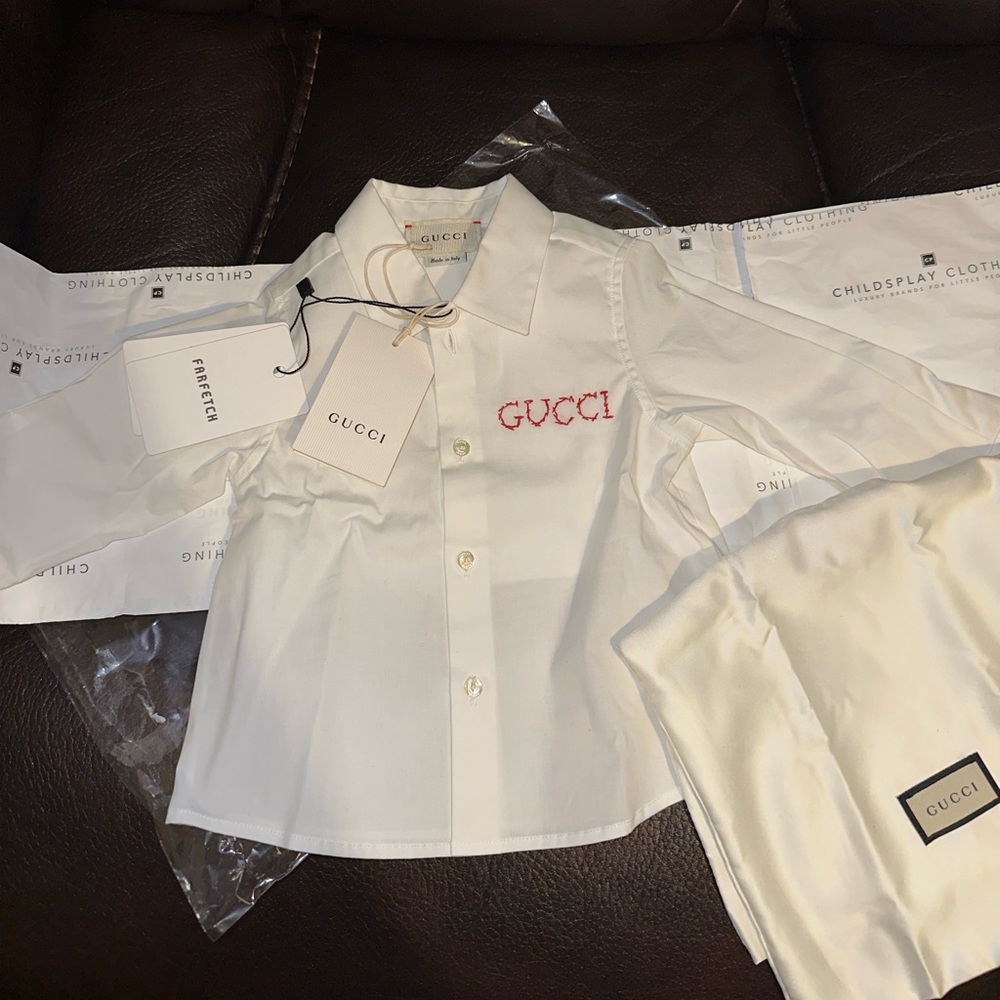 Gucci white kids shirt